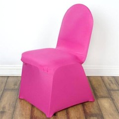 6 Fuchsia SPANDEX CHAIR COVERS for Wedding Banquet Party Reception Decorations