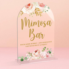 Acrylic Wedding Signs, Bridal Shower Decorations, Mimosa Bar Signs for Reception