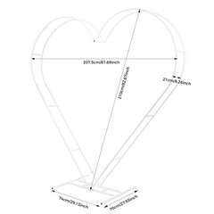 Dual Tube Metal Wedding Arch Backdrop, Heart-Shaped Wedding Arch Stand,