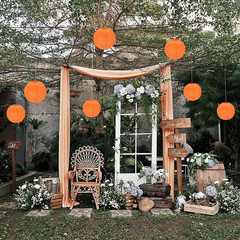 12Pcs round Paper Lanterns Assorted Sizes (6″ 8″ 10″ 12″) Home Decor Restaurant