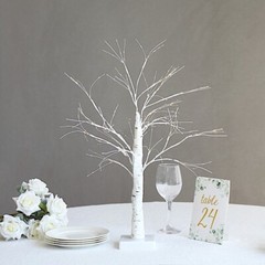 White 2 feet Battery Operated LED Lighted Artificial Birch TREE Party Events