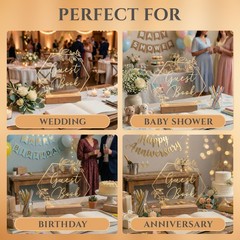 LED Light-Up Acrylic Event Sign for Ceremony | Guest Book Sign