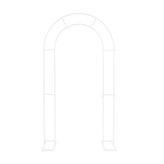 White Open Arch Backdrop Stand,120*40*220cm U Shaped Wedding Arches,Metal Stand