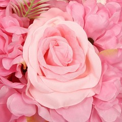 12pcs 3D Artificial Flower Wall Panel Silk Rose Mat for Wedding Backdrop 38*38cm