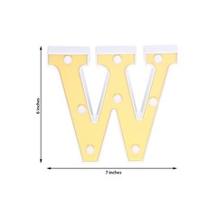 6″ tall GOLD W LED Lighted Marquee Letters Sign Party Wedding Events Decorations