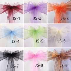organza chair sashes ribbon ties chair bows organza table runner wedding decor