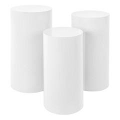 3 Piece Round Cylinder Pedestal Stands For Party Wedding Party Display Decor