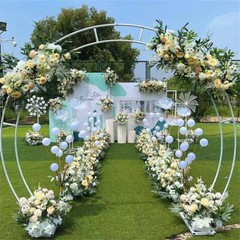 Extra Large Round Wedding Arch Elegant Photo Backdrop Stand Metal Garden Trellis