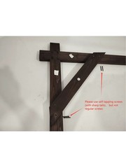 7.2FT Wooden Wedding Arch Stand Square Arbor Backdrop Rustic Boho Party Decor