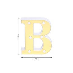 6″ tall GOLD B LED Lighted Marquee Letters Sign Party Wedding Events Decorations