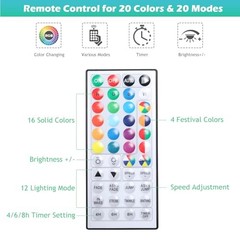 Cherry Blossom Lights, 13 FT 40 LEDs Multicolor Flower String Rgb Flower