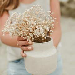 50Pcs Mini Dried Baby’s Breath Flowers, 6” Natural Ivory White Flowers