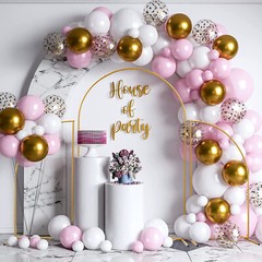 Metal Arch Backdrop Stand DIY Fun Wedding Arch Stand Set of 3 (1.6m/2.2m/1.6m)