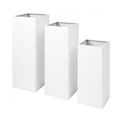 3 PCS Display Pedestal Stands White Square Tall Pedestal Stands Pedestal Wedding