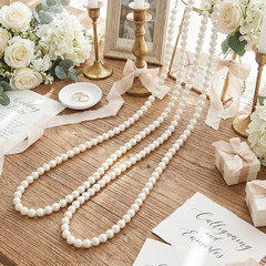 Canlierr 2 Pcs 5.6ft Wedding Giant Pearl Garland Decorations 25mm Large Faux Bea