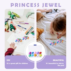 10Pcs Assorted Color Reusable Acrylic Gems Toy for Girls Jewelry Crafting