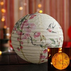 Paper Lantern Chinese Japanese Style Decor Flower Printed Wedding Party