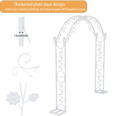 Heavy Duty Garden Arch Arbor Trellis Archway For Wedding Party Climbing Plants