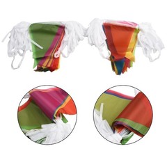 Colorful Double Sided Triangle Flags Bunting for Festival Indoor Outdoor Decor