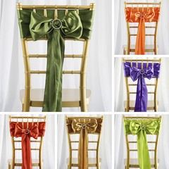 40 Satin CHAIR SASHES Ties Bows Wedding Party Ceremony Reception Decorations