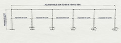 QUICK BACKDROP KIT 12 FT x 24 FT- 60 FT WIDE PIPE WITH DRAPE (BLACK DRAPE)