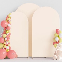 Wedding Arch Cover 7.2FT, 6.6FT, 6FT Set of 3 Spandex Fitted Wedding Arch Stand