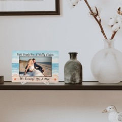 Mr and Mrs Wedding Gifts 8×6 Picture Frame, Beach Engagement Wedding Gifts fo…
