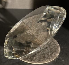 Crystal Diamond Paperweight Unique 6 inch, 150mm