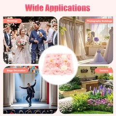 12PCS Flower Wall Panel, 3D Artificial Flower Backdrop Wall, Rose Floral Panel
