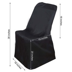 50 Black LIFETIME FOLDING CHAIR COVERS Wedding Banquet Reception Decorations
