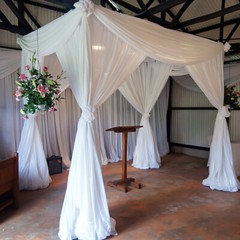 10X10FT 4Post Canopy Chuppah Mandap Wedding Photo Studio Background Hardware Kit