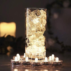 12 Pcs Warm White LED Small Submersible Lights – for Vases Wedding Party Events