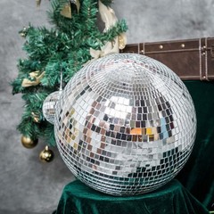 16″ Extra Large Silver Glass Mirror Disco Ball Ornaments Party Decorations