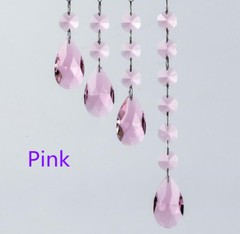10Pcs Colorful Teardrop 38mm Chandelier Crystal Prisms Wedding Decor SunCatcher
