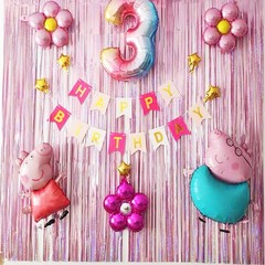 Pink Backdrop Streamers 2 Pack 1M*2M Metallic Tinsel Foil Fringe Curtains fo…