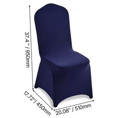 Uimoso 50PCS Navy Blue Spandex Chair Covers for Events and Parties