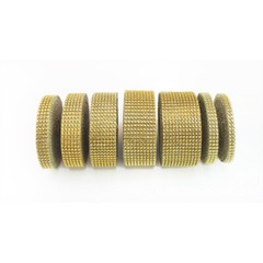 2 Rolls Gold/Silver Diamond Mesh Rhinestone Crystal Ribbon Wrap Various Sizes