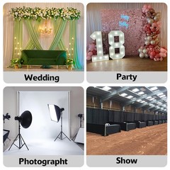 Pipe and Drape Backdrop Stand,8ft x 10ft Backdrop Stand, Adjustable Metal Hea…