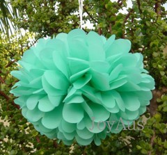 18x tissue paper pom poms flowers tiffany white peach pom birthday wedding venue