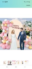 PLULON 7.2FT Arch Backdrop Stand with Arch Backdrop Cover Wedding Square Arch