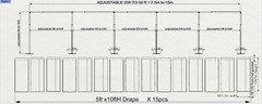 QUICK BACKDROP KIT 8 FT HIGH x 10 FT – 50 FT WIDE PIPE WITH DRAPE(BLACK DRAPES)