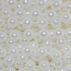 20 Yards Stringed Faux Pearls Large 10mm Shiny White Beads Garland 60 Foot Spool