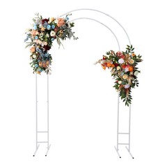 Wedding Arch with Double-Tube Design, Strong Steel Construction, Easy to