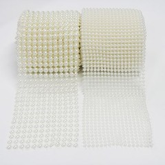 1 Yard X 4.5″ Pearl Mesh Roll By Blinggasm, Choose Size: 5mm-18 or 9mm-12 Rows