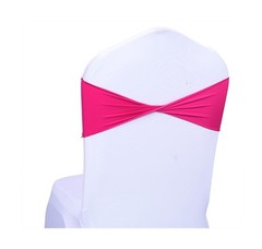 MDS Pack of 100 Spandex Chair Sashes Bows Elastic Stretch Dining Chair Bands …
