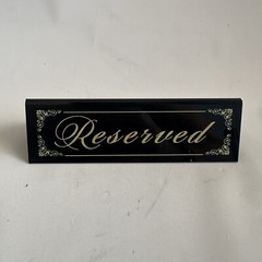 12PCS Reserved Table Signs Black Wedding Acrylic Double Sided