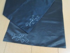 Table Runner Black Sequenced Satin Decor Decorative Tablecloth Alter 19″ x 78″