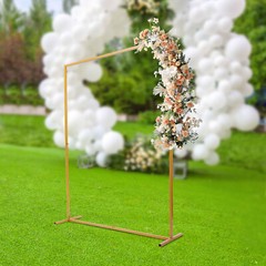 Wedding Arch Metal Rectangle Backdrop Stand Flower Balloon Frame Event 2m*1.5m