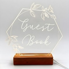 LED Light-Up Acrylic Event Sign for Ceremony | Guest Book Sign