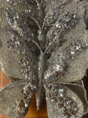 4 Champagne Butterfly Clips Blush Large 6″ Wedding Decorations Sparkly Glitter